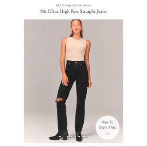 Abercrombie & Fitch 90s Ultra High Rise Straight